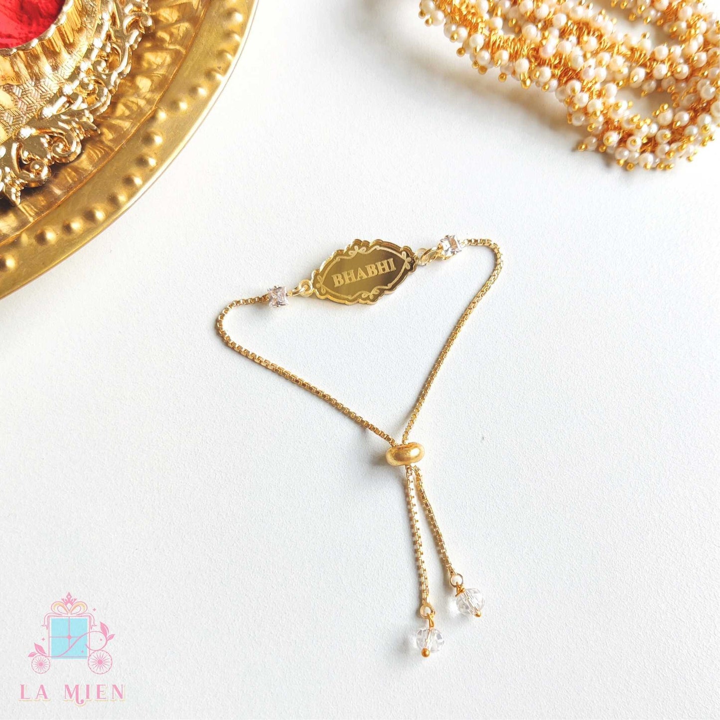 Bhabhi Rakhi Bracelet with Golden Chain