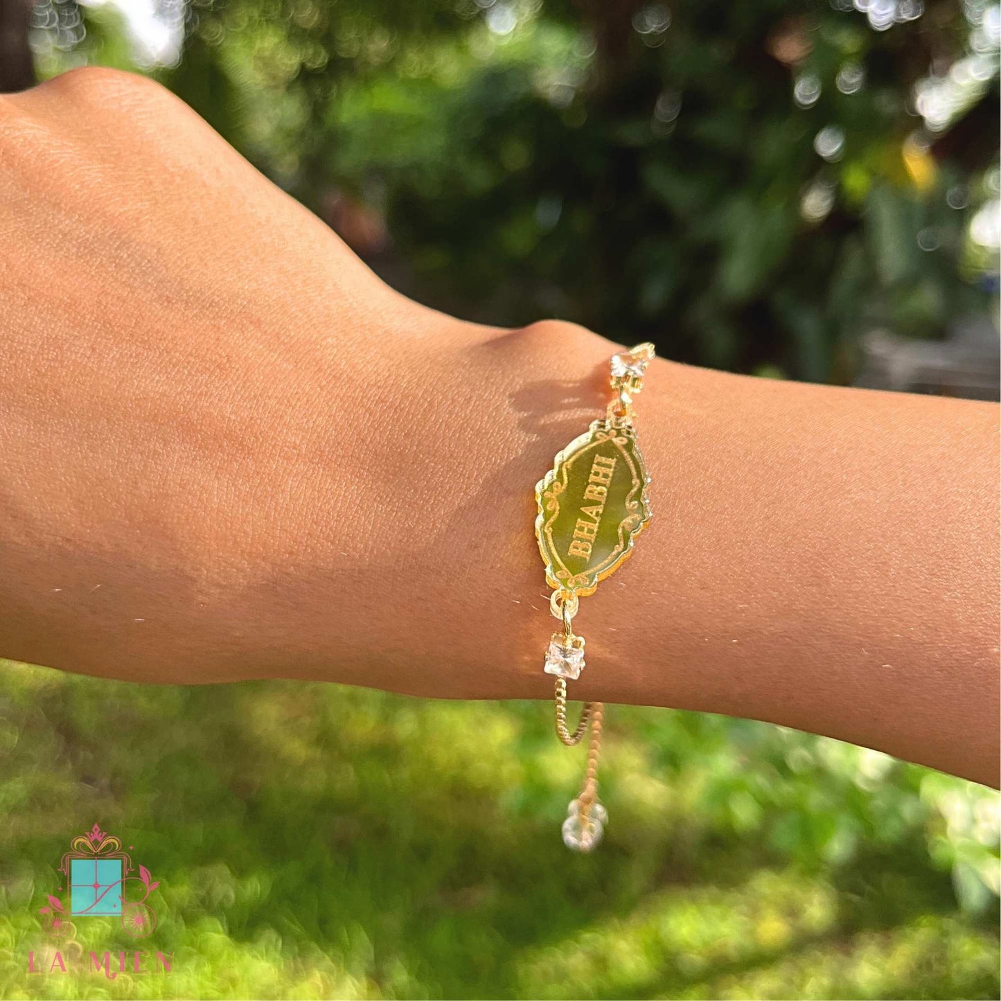 Bhabhi Rakhi Bracelet with Golden Chain