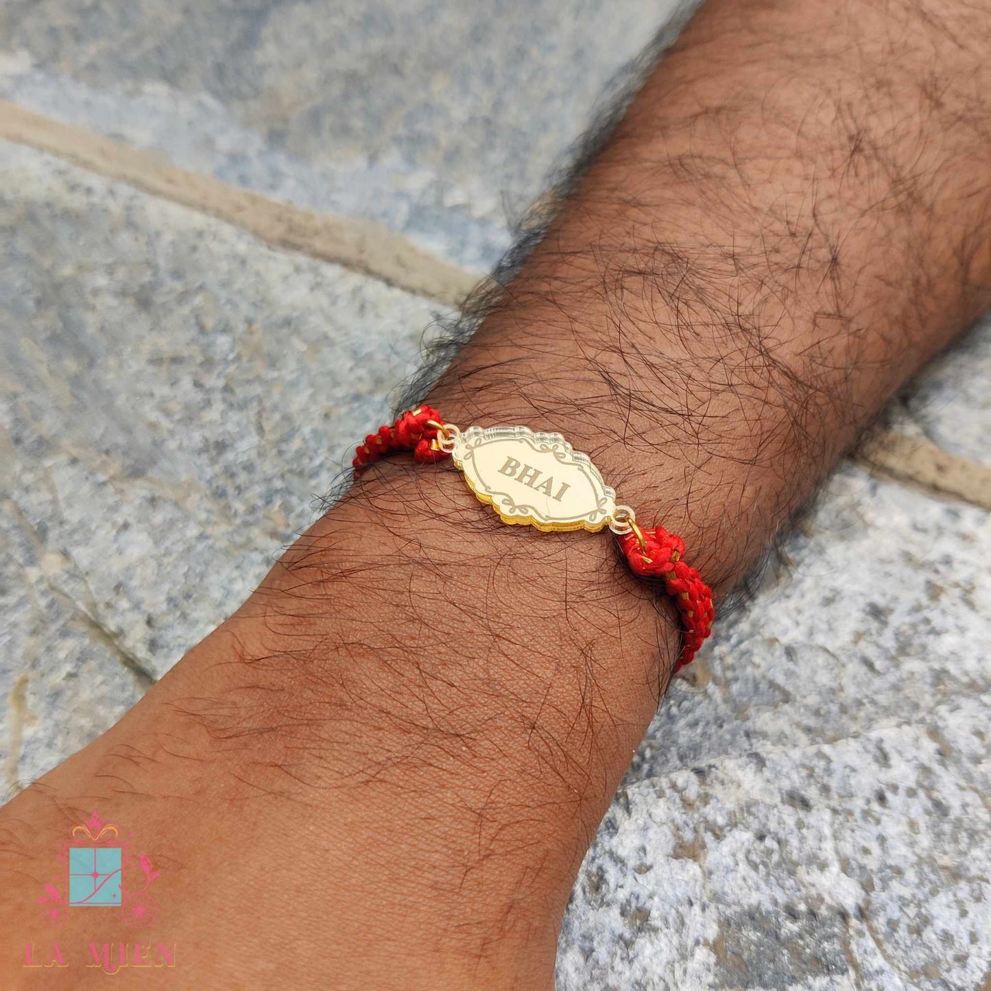 Handcrafted Bhai Rakhi Bracelet - Red or White thread