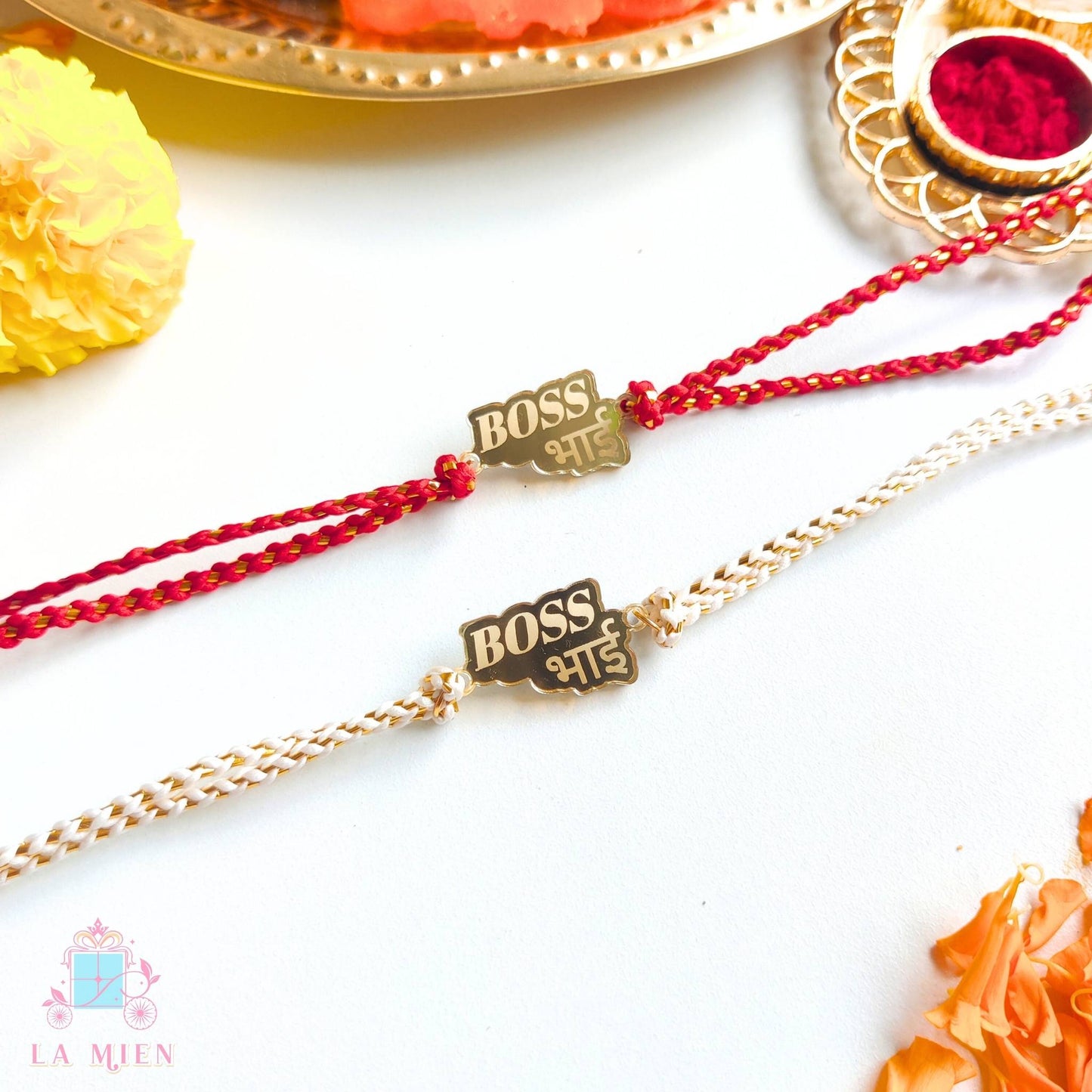 Boss Bhai Rakhi with Red or White Thread