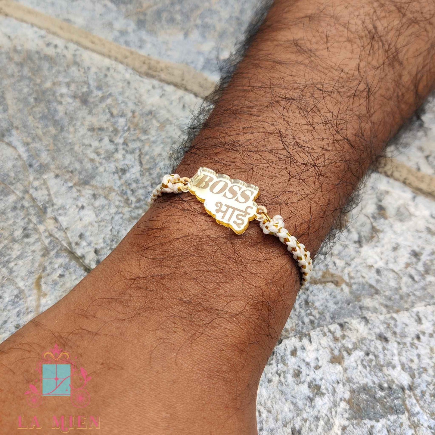 Boss Bhai Rakhi with Red or White Thread