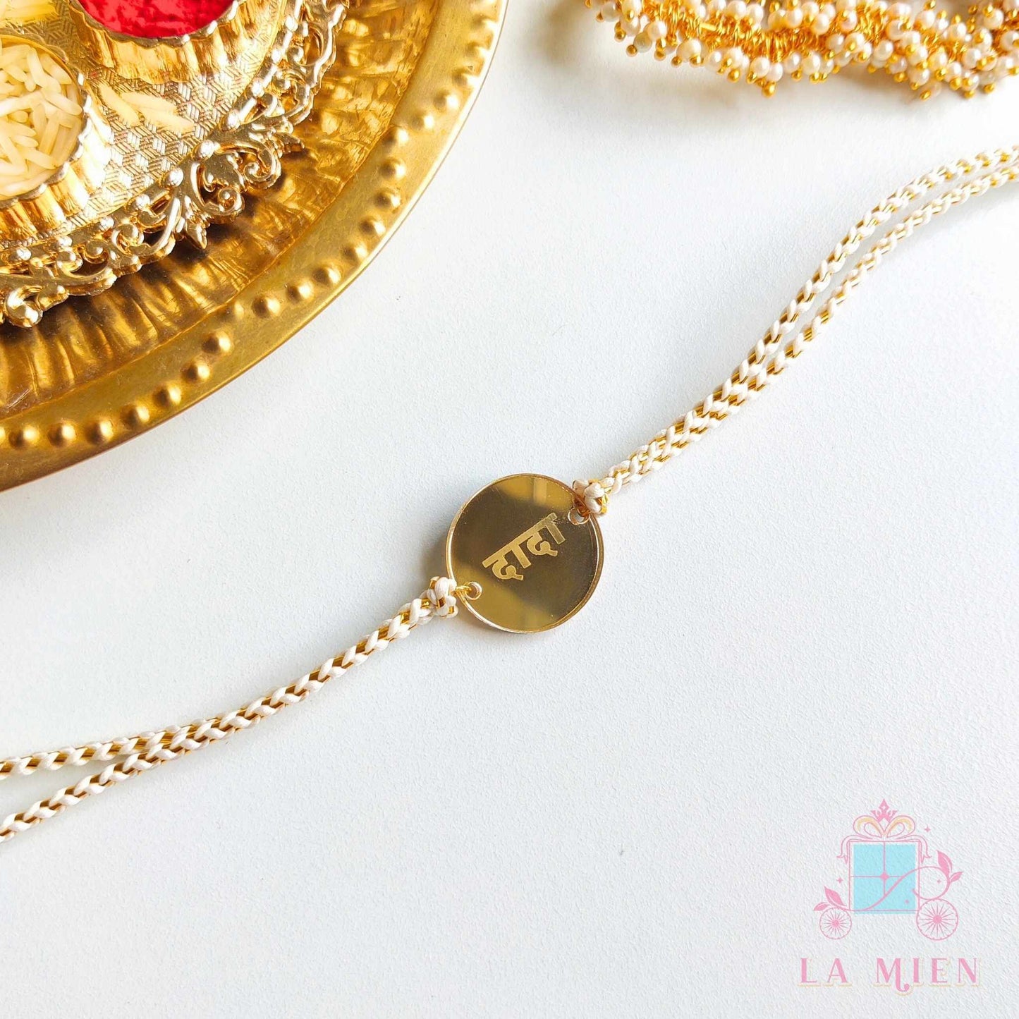 दादा Rakhi with Golden Acrylic Charm