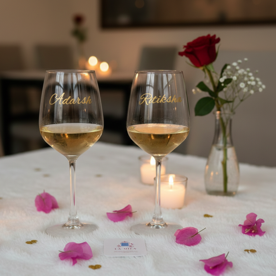 Personalized Wine Glass Set