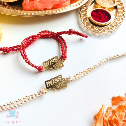 Boss Bhai Rakhi with Red or White Thread