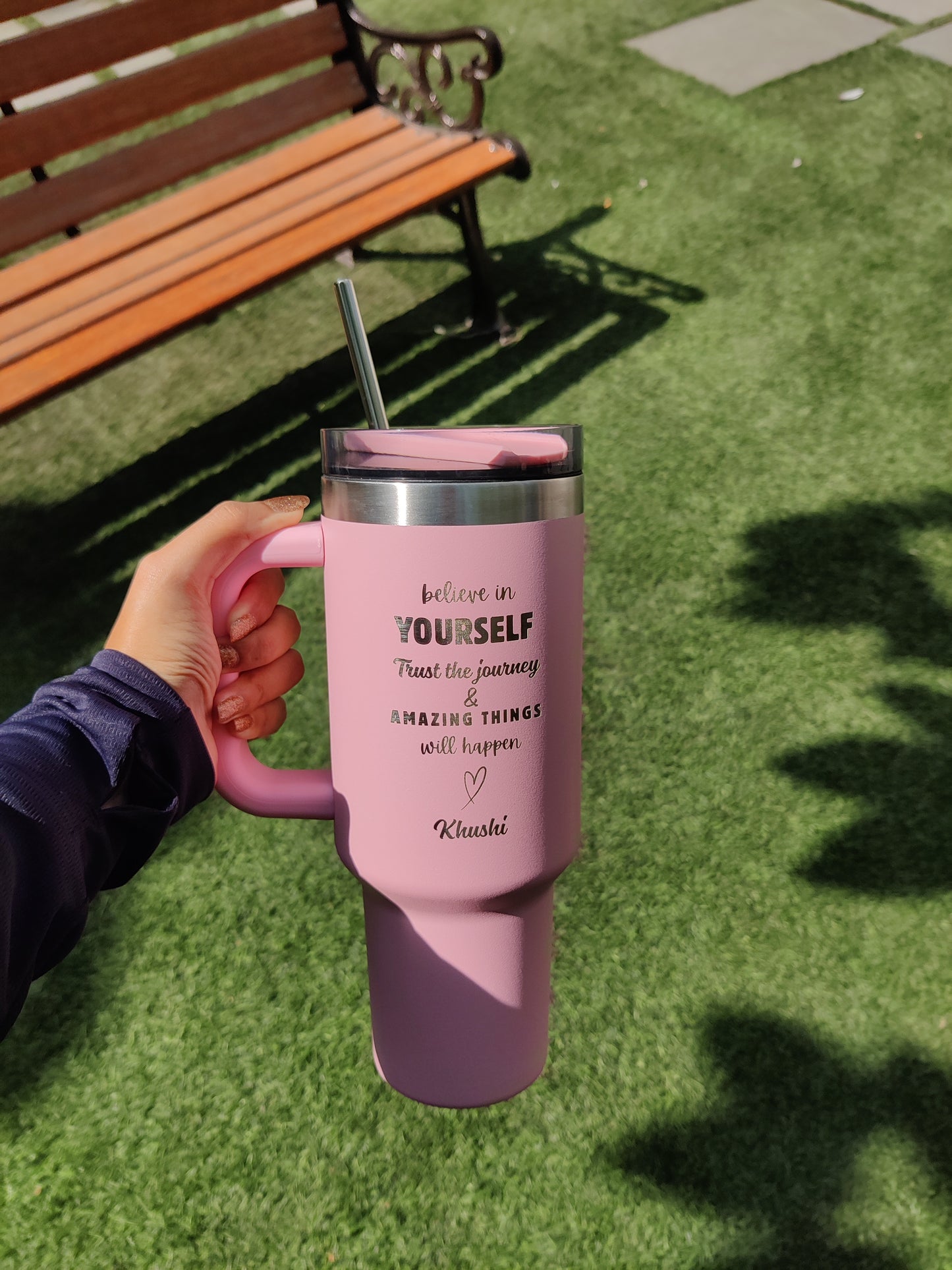 1.2L Custom Design/Quote Insulated Sipper – Hot & Cold Large Travel Tumbler