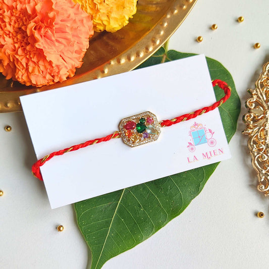 Navagraha Rakhi with 9 Gemstones – Spiritual Navratna Rakhi