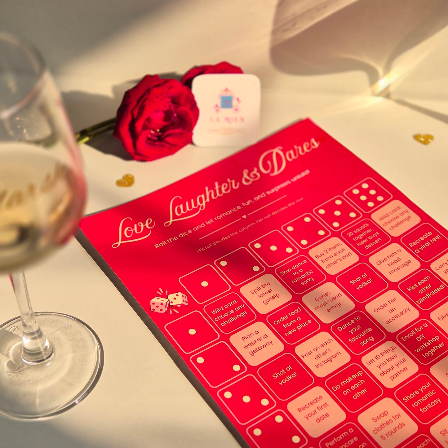 Couples challenge board game designed for fun and romantic date nights at home