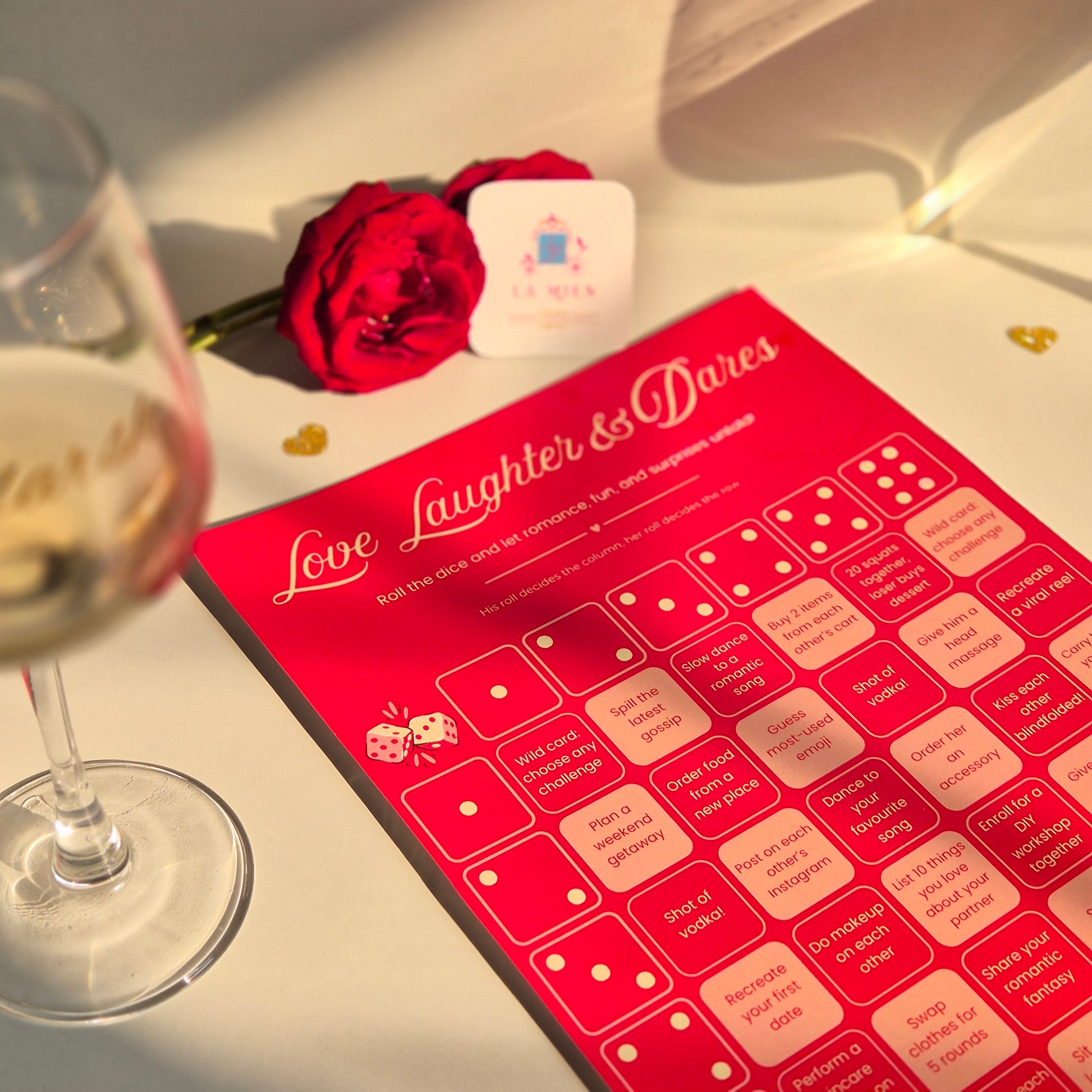 Couples challenge board game designed for fun and romantic date nights at home