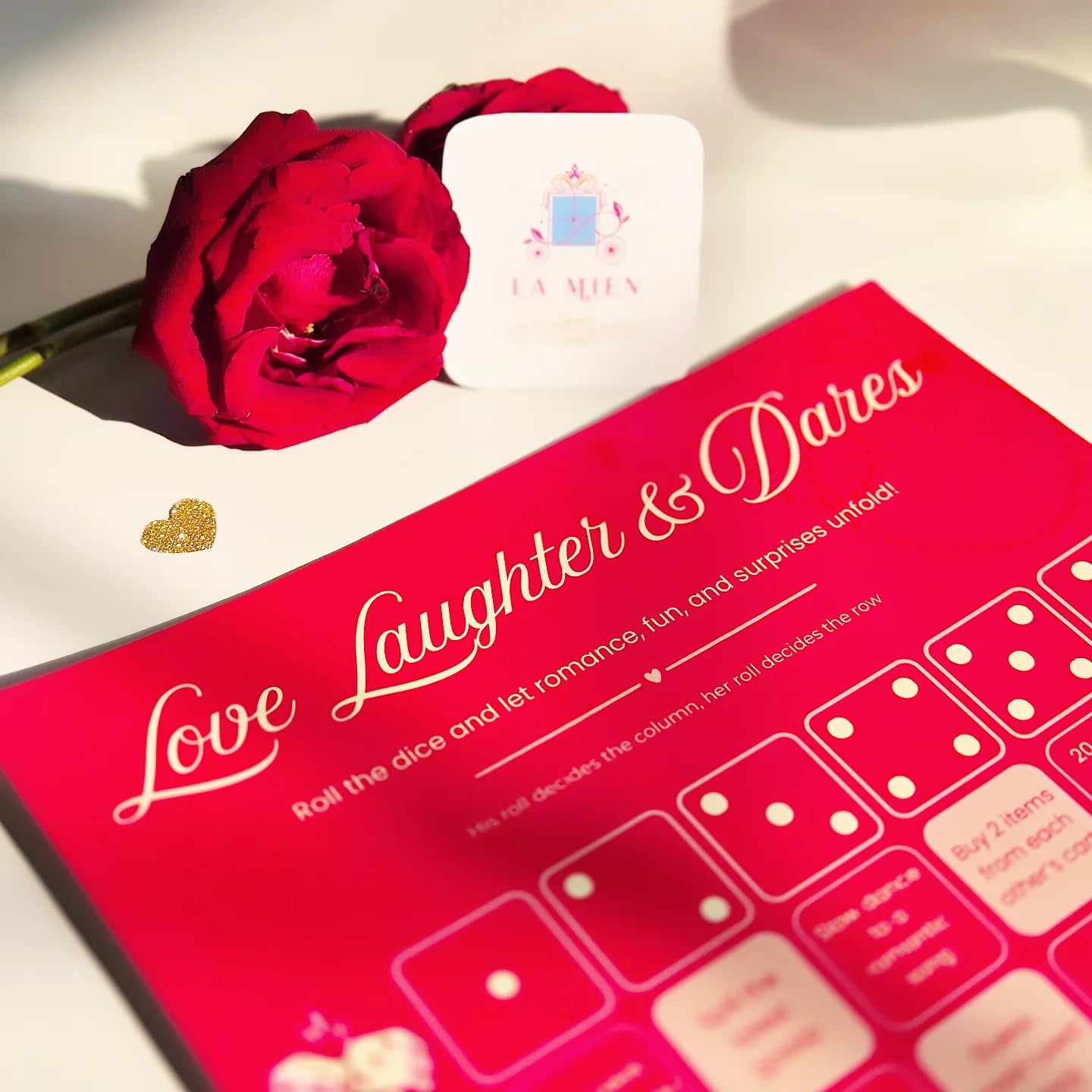 Premium couples challenge board game printed on thick 300 GSM cardstock