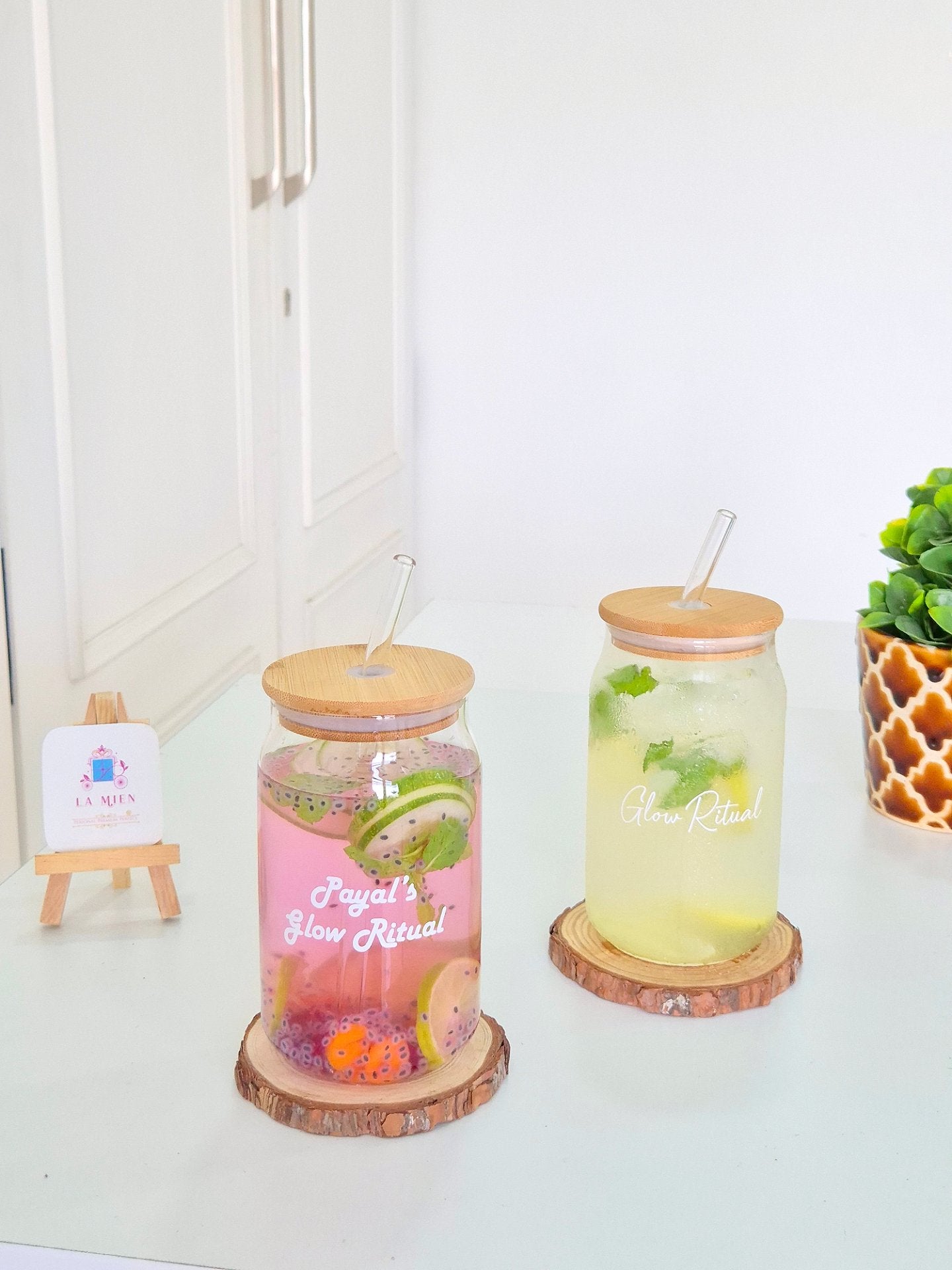 Glow Ritual - Can Glass Tumbler with Lid & Straw