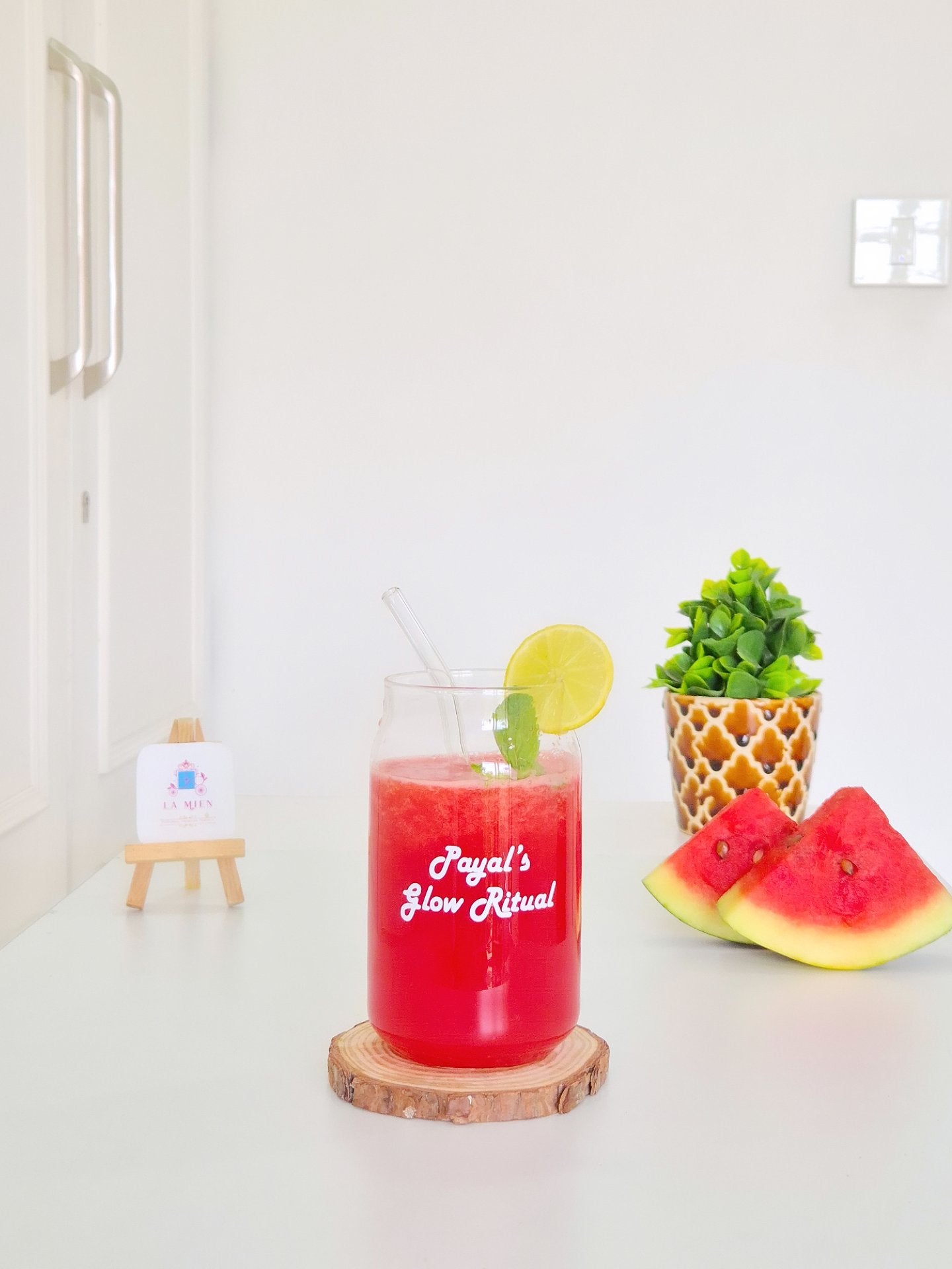 Personalized Glow Ritual - Can Glass Tumbler Lid & Straw