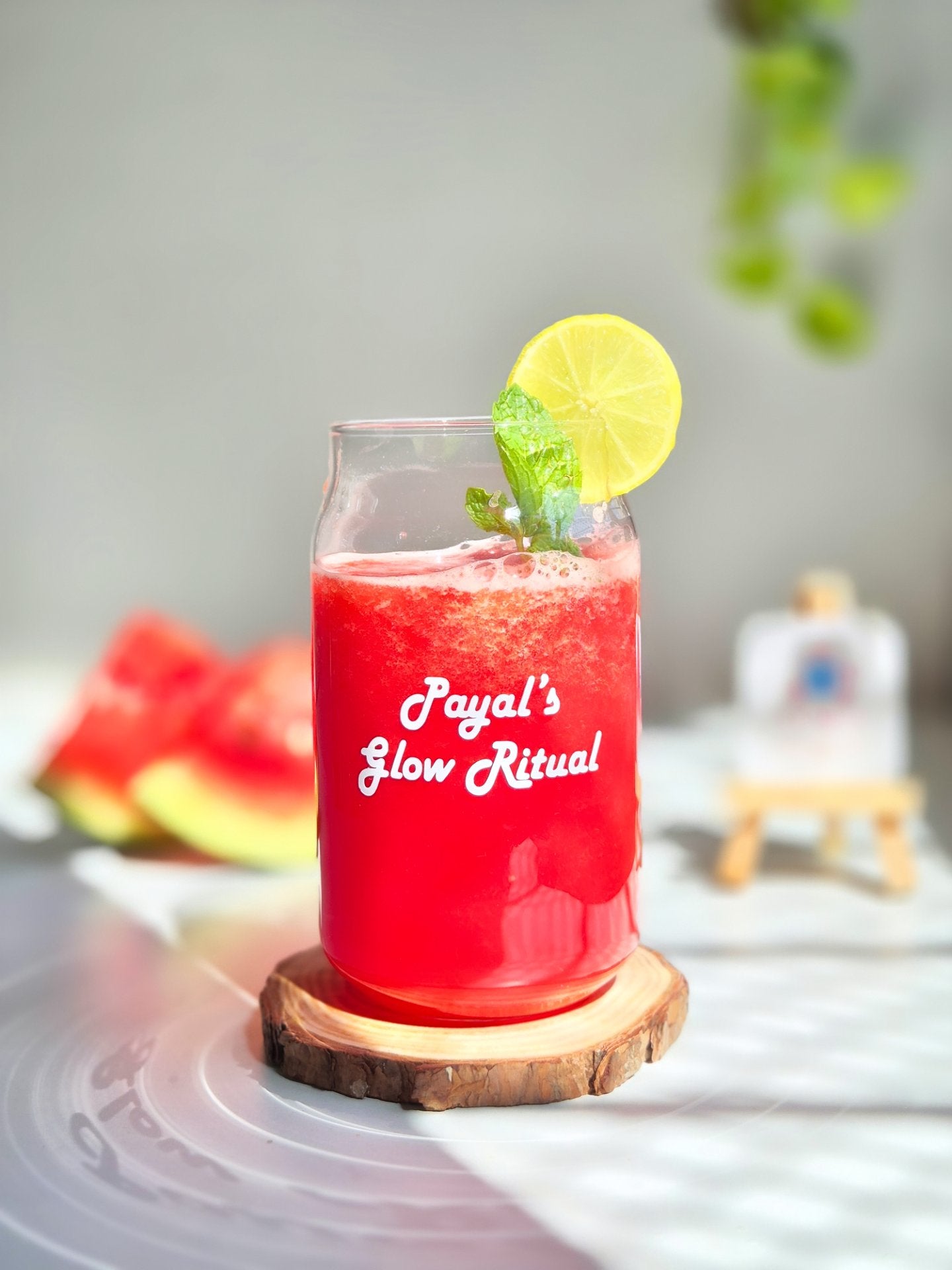 Personalized Glow Ritual - Can Glass Tumbler Lid & Straw